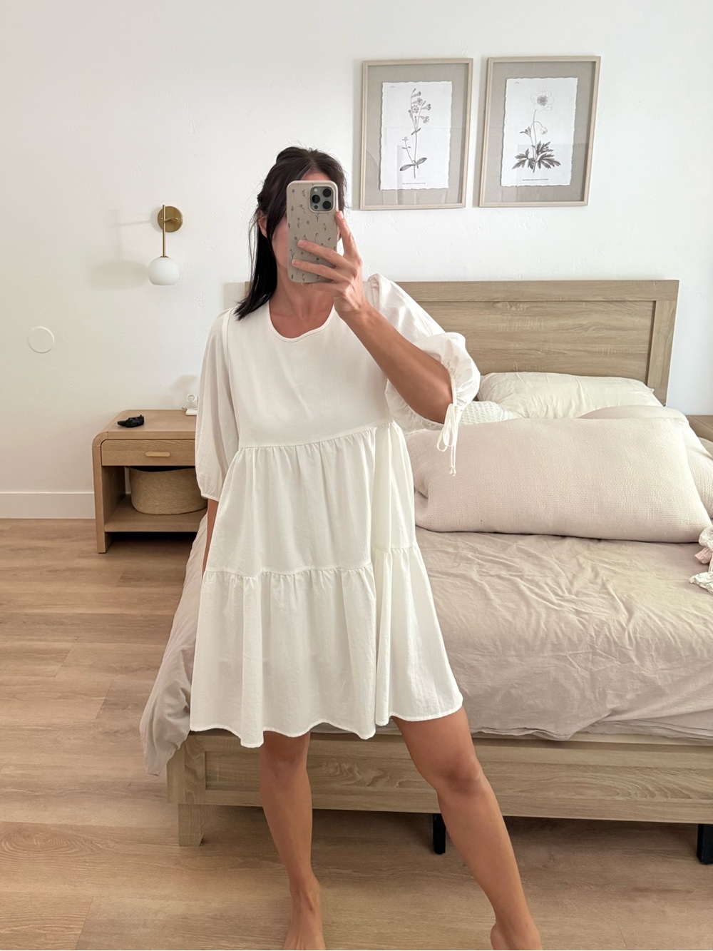 Ivory White Midi Dress